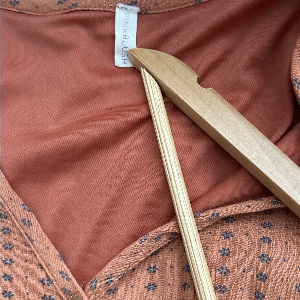 Pinkblush Rust Textured Maxi Dress - Picture 3 of 9
